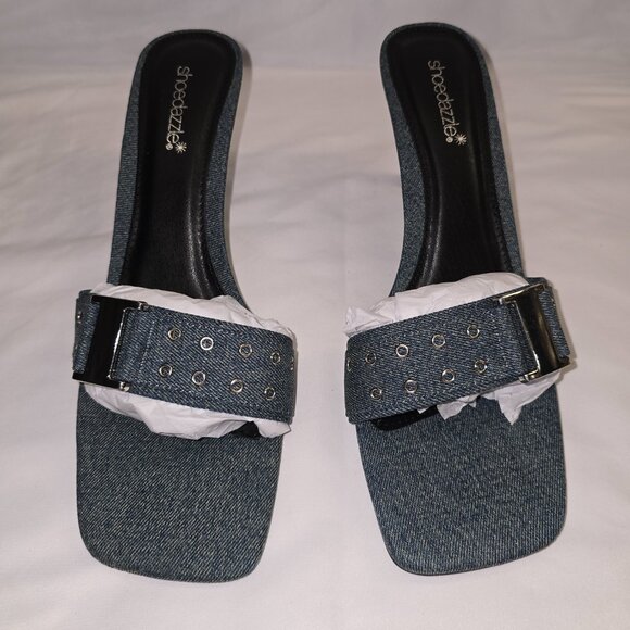 Shoedazzle Liberty Sandal in Acid Blue, Women's Size 11, NWT - Picture 3 of 8